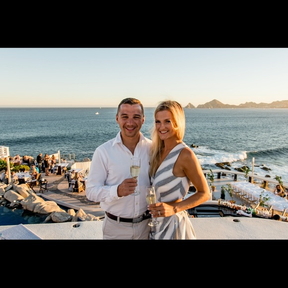 Women’s Size Small High Low Cut Out Vacation Dress Honeymoon White Gray - Picture 12 of 15